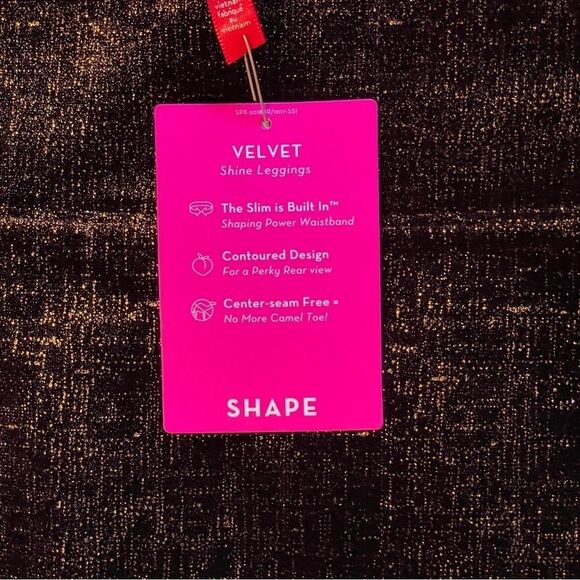 Spanx XS Velvet Shine Leggings black/gold SUPER Soft and top quality NWT - Picture 14 of 16